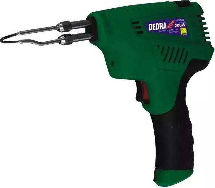 Dedra Transformator-Lötkolben 200 W mit Temperaturregelung + Zubehör – DED7538