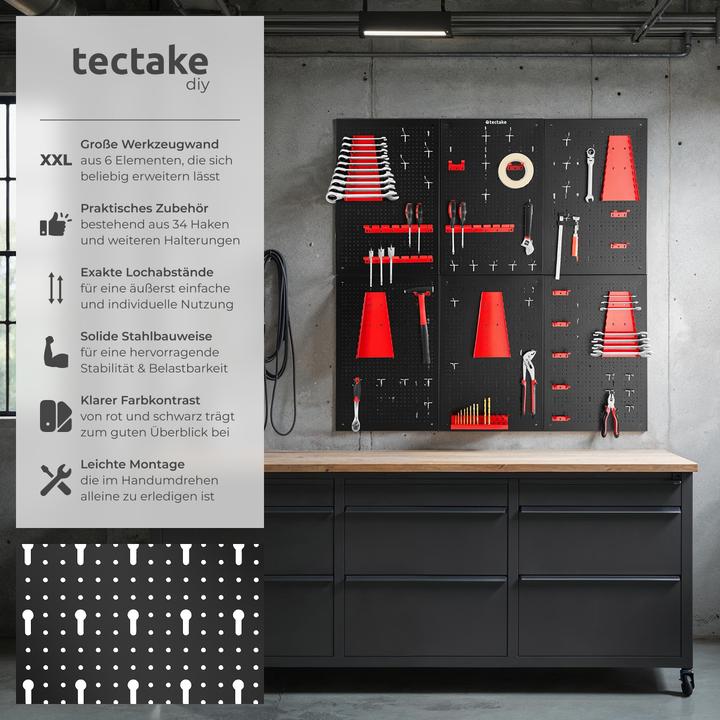 Image du produit tectake Werkzeuglochwand