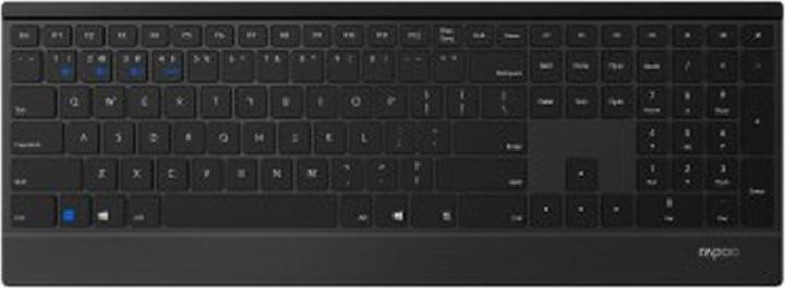 Produktbild Rapoo 9500M - Toetsenbord + Muis-set - Draadloos - QWERTY- Zwart (US, Kabellos)