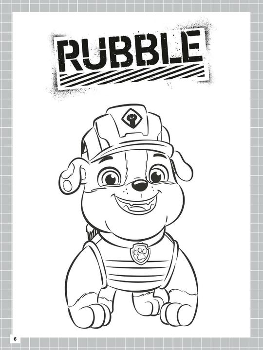 Actual product image Rubble & Crew: Building paws strong colouring book