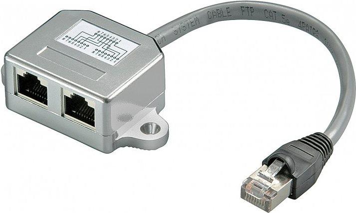 Immagine prodotto Goobay Splitter per cavi (adattatore a Y) (F/FTP, CAT5, 0.15 m)