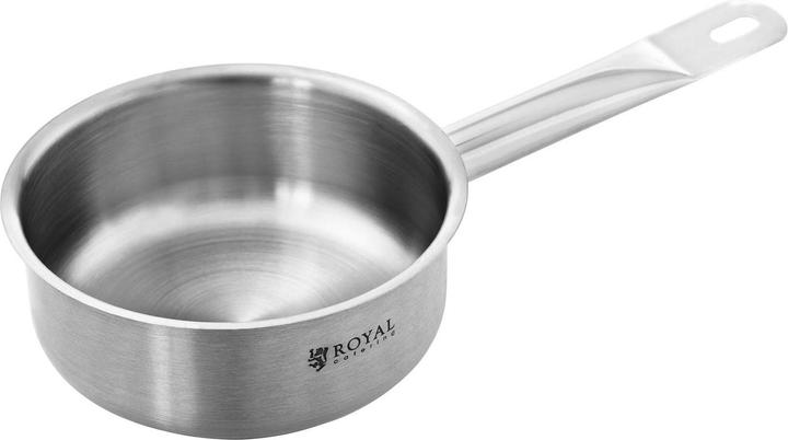 Produktbild Royal Catering Topf Edelstahl Stielkasserolle Gastro Saucentopf Suppentopf Induktion Ø14Cm (Stielkasserolle, Edelstahl, 14 x 10 cm)