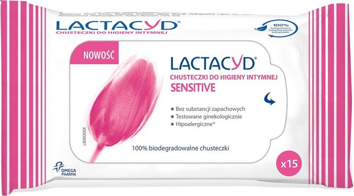 Lactacyd Gevoelige doekjes voor intieme hygiëne 1p.-15st (Intieme doekjes)