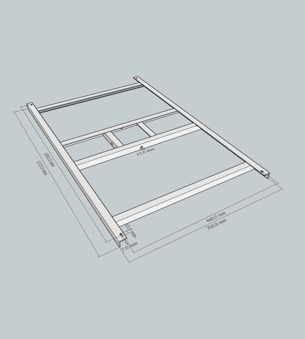 Actual product image Maurelma Richtbarer Masthalter 1130x700 mm (Solar system mounting material)