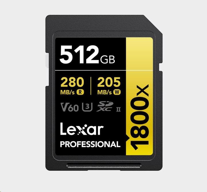 Image du produit Lexar Professional 1800x (512 Go, SDXC, U3, UHS-II)