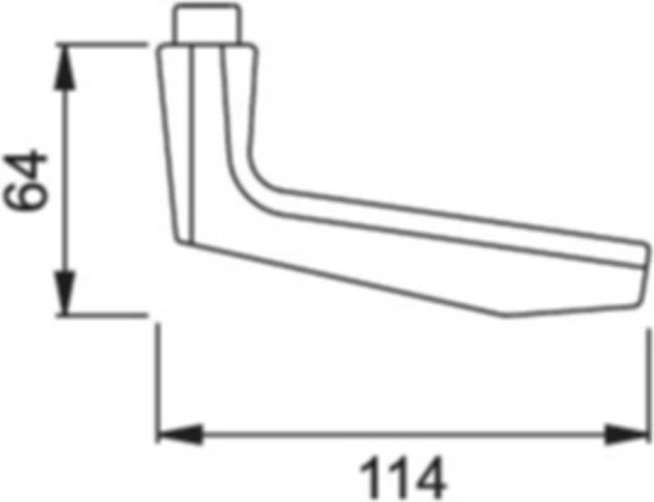 Image du produit Hoppe Poignée de porte ZÜRICH part.trou (Garniture de plaque de porte)