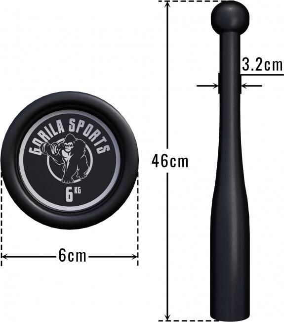 Image du produit Gorilla Sports Indian Clubbells (1 x 6 kg)