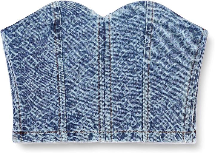 Immagine prodotto Pinko Canotta Logo Denim Bustino Primato (36)