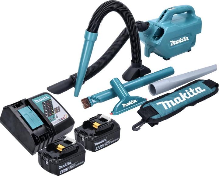 Produktbild Makita DCL 184 RM Akku Staubsauger 18 V 54 mbar 0,5 l + 2x Akku 4,0 Ah + Ladegerät