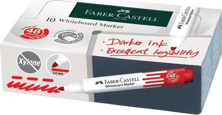 Image du produit Faber-Castell Marker Whiteboard W20 rot 10 Stück (Rouge, 2 mm, 10 x)
