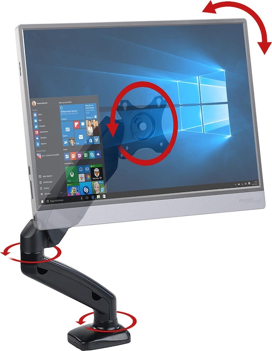 Produktbild General Office Gasfederter Monitor-Schwenkarm (Tisch, 31.89")