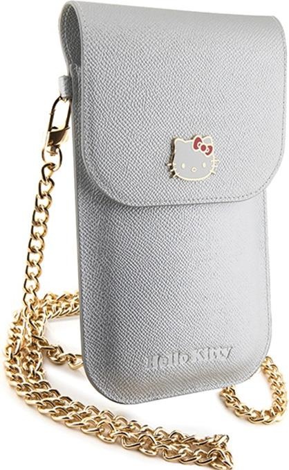 Produktbild Hello Kitty Torebka HKOWBPGHDLMS srebrny/silver Leather Metal Logo Chain (Apple iPhone 16)