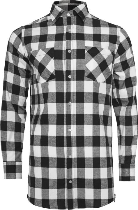 Immagine prodotto Urban Classics Camicia in flanella a quadri lunga con zip laterale (S)