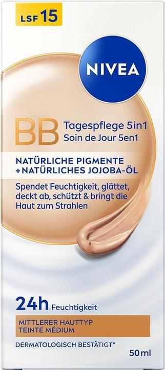 Produktbild NIVEA BB Tagesplfege 5in1 Mittel LSF 15 (MEDIUM, 50 ml)