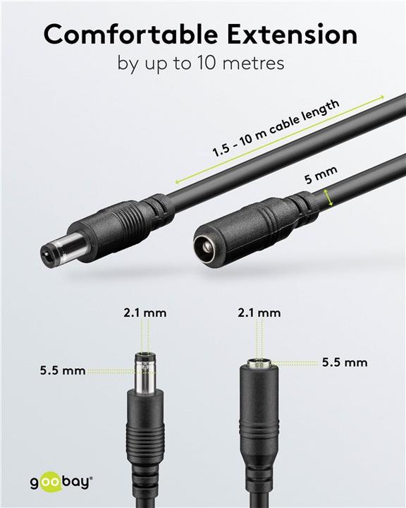 Image du produit Goobay Câble d'extension DC (10 m)
