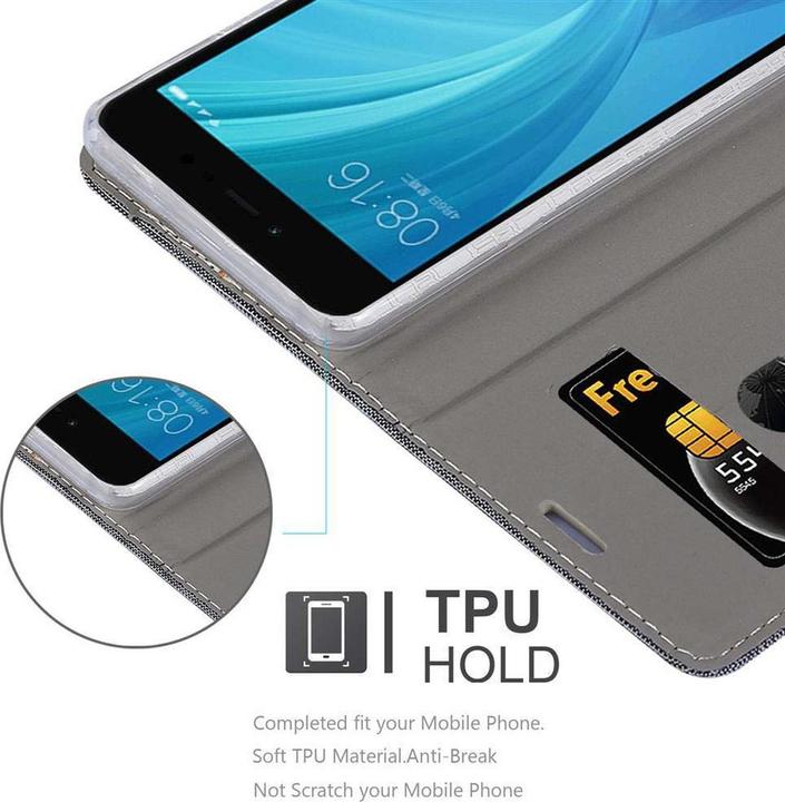 Produktbild Cadorabo Book Jeans Optik Cover (Xiaomi Redmi Note 5A)