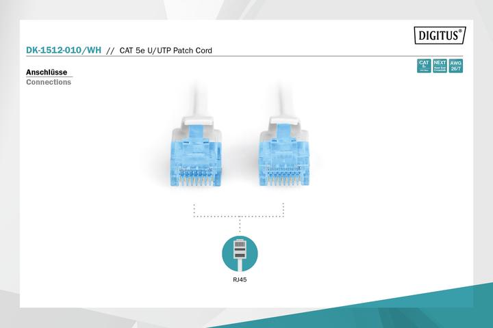 Actual product image Digitus Network cable (U/UTP, CAT5e, 1 m)