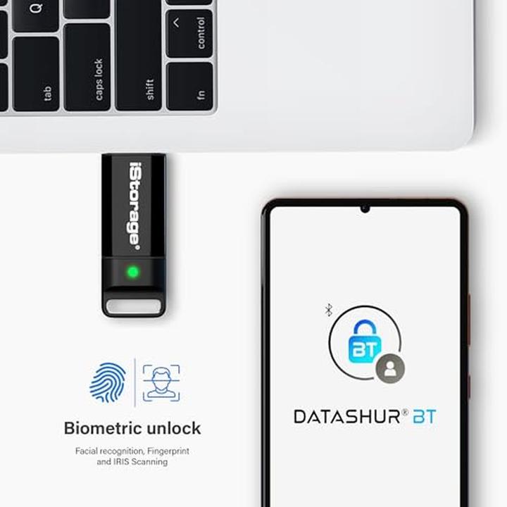 Immagine prodotto iStorage datAshur BT - Unità flash USB (biometrica) (128 GB, USB-A)