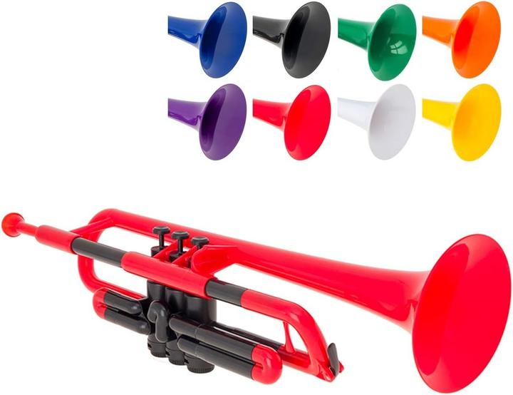 Actual product image pBoneMusic pTrumpet Red met hoes (Trumpets, Straight)
