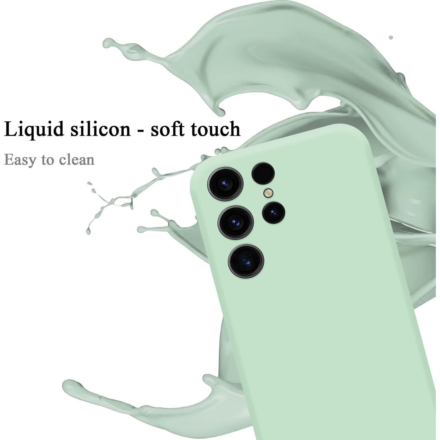 Thumbnail - Cadorabo TPU Hülle für Samsung Galaxy S23 ULTRA Liquid (Samsung Galaxy S23 Ultra), Smartphone Hülle, Grün