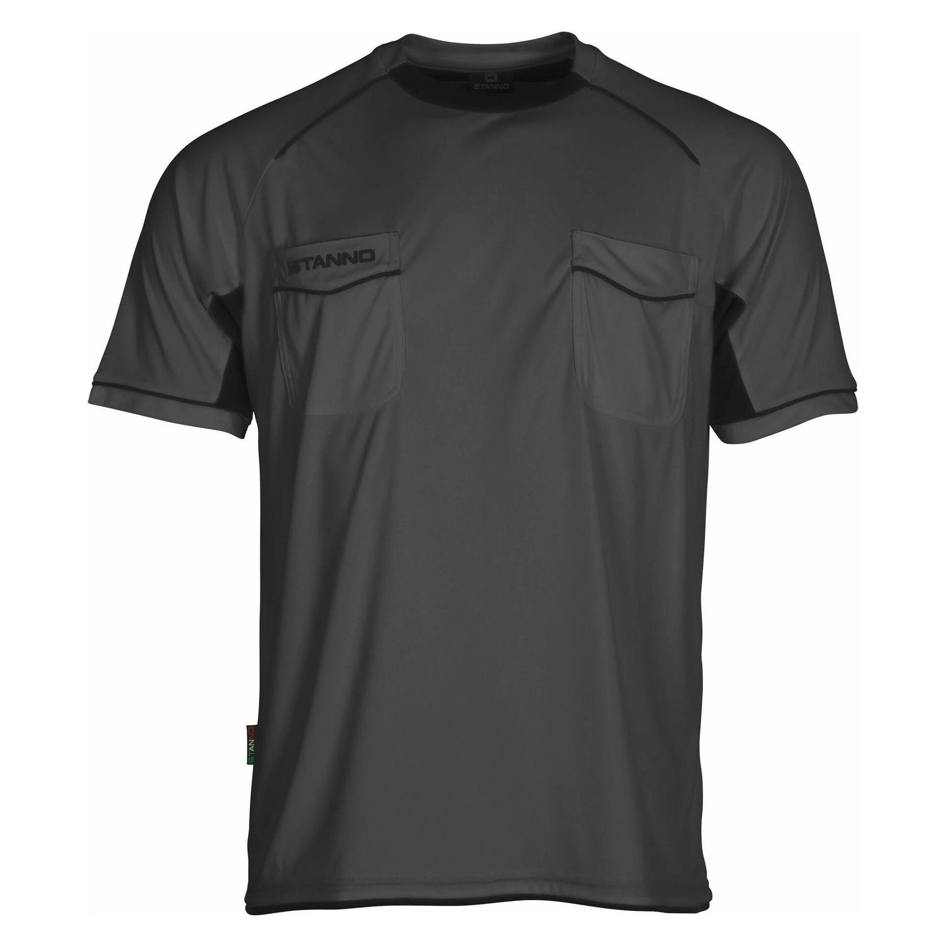 Stanno, Herren, Sportshirt, Bergamo Schiedsrichter Trikot Kurzarm (L), Grau, L