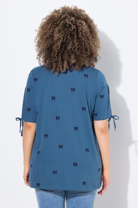 Produktbild Ulla Popken T-Shirt, Schleifen, A-Linie, V-Ausschnitt, Halbarm (46, 48)