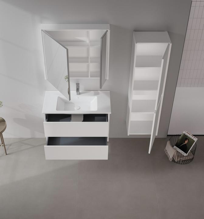 Produktbild Homitis Arno 85 Bathroom Cabinet With Sink & Mirror Set (2 Pieces)