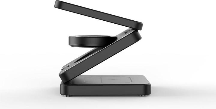 Actual product image Misura MH08 Pro - 3-in-1 Foldable Qi2 Wireless Charger - BLACK