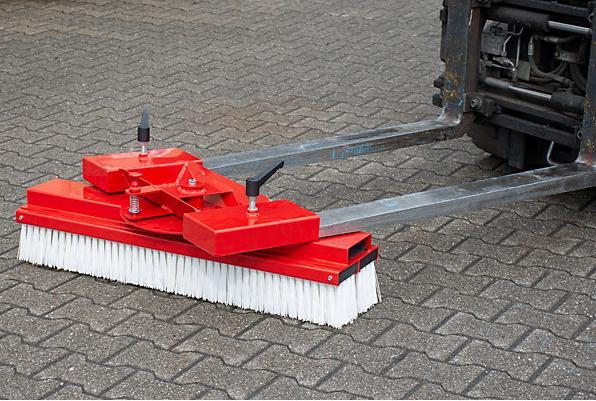 Actual product image eurokraft pro Forklift sweeper, adjustable, width 1500 mm.