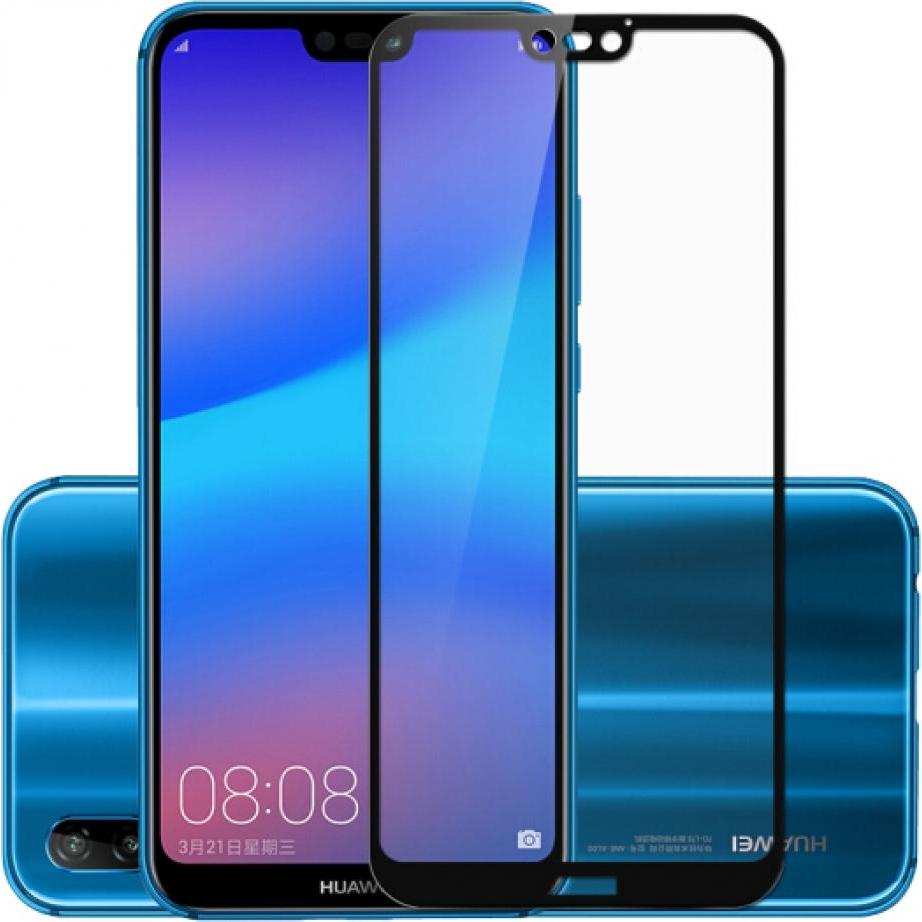 Screenguard Huawei P20 Full Screen Panzerglas Schutzfolie 2.5D 9H (1 Stück, Huawei P20), Smartphone Schutzfolie, Schwarz