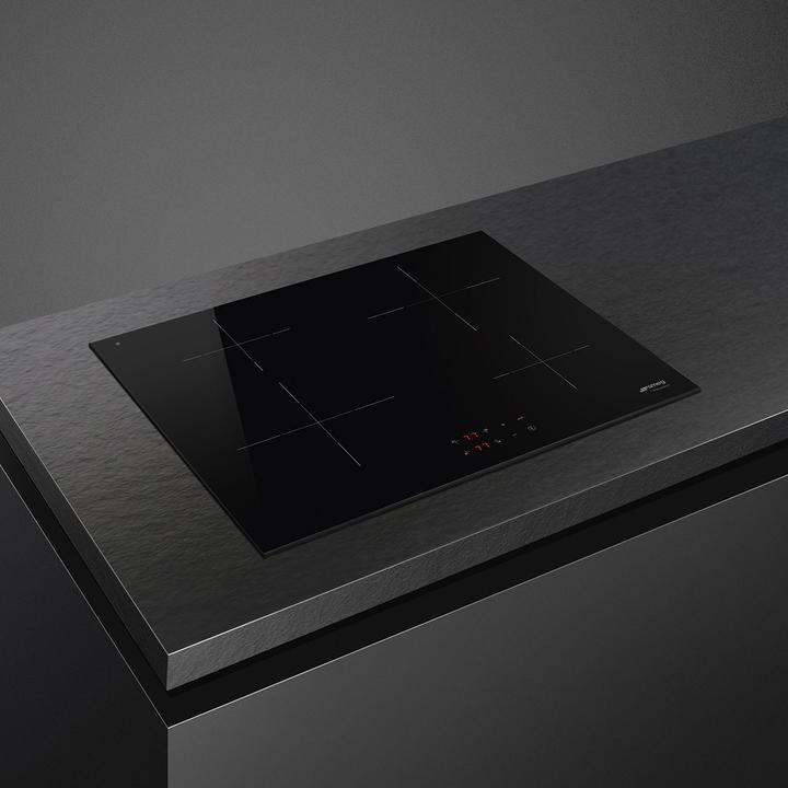 Image du produit Smeg SI2641D Table de cuisson à induction, 60 cm, vitrocéramique noire, coupe en C (60 cm, Table de cuisson électrique)