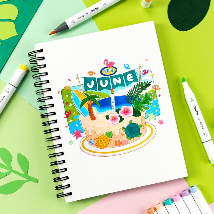Actual product image Ohuhu Honolulu art markers (6 pcs.) - pastel colours (Pastel shades, 6 x)