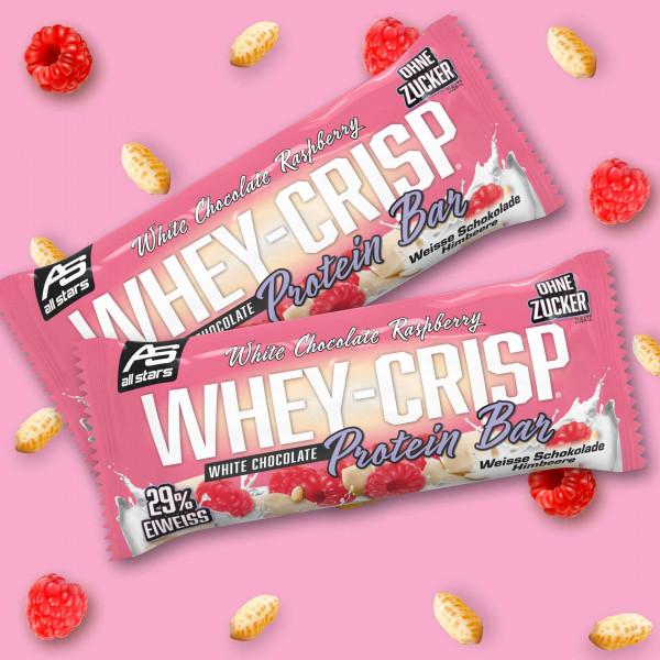 Produktbild All Stars Whey Crisp Protein Bar (25 x 50g) (Weisse Schokolade - Himbeere, 25 Stk., 50 g)