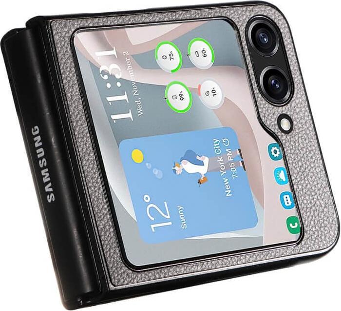 Image du produit Cover-Discount Galaxy Z Flip5 - Housse de protection hybride grise (Samsung Galaxy Z Flip5)