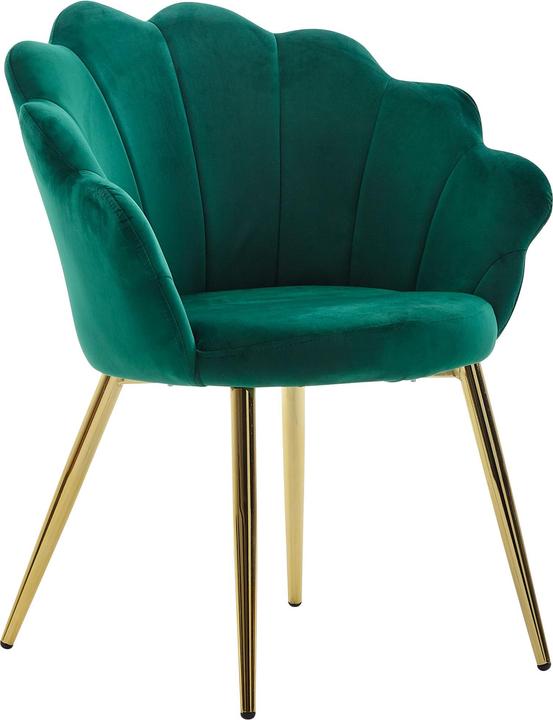 Actual product image FineBuy Chairs velvet green