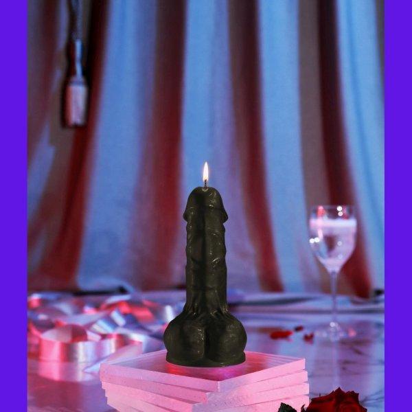 Produktbild Candellana Kerze Penis Schwarz matt (1 Stk.)