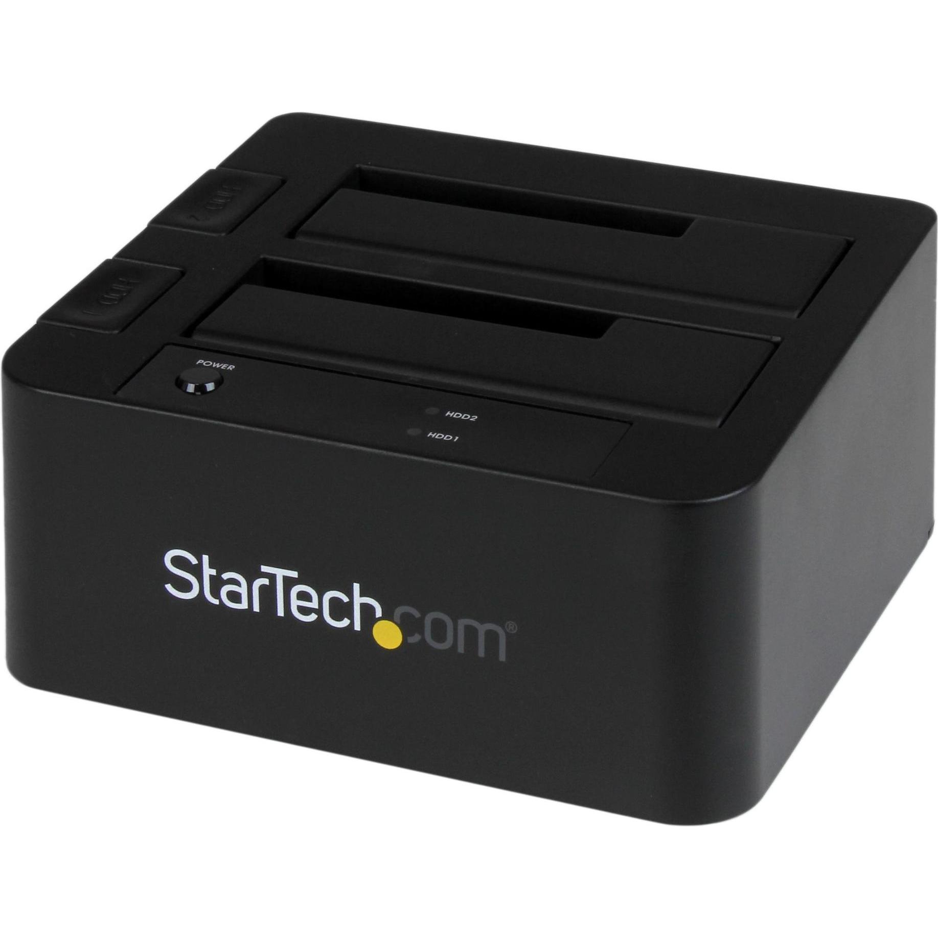 StarTech eSATA USB 3.0 a SATA 6Gbps HDD Dock HDD Dock (3.5", 2.5"), Case per hard disk, Nero