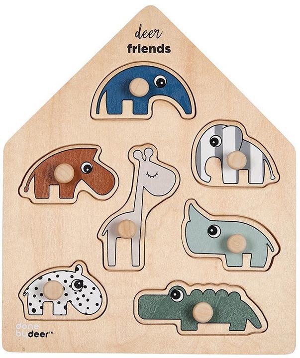 Done by Deer Puzzle à encastrement Deer Friends 7 pièces (7 pièces)
