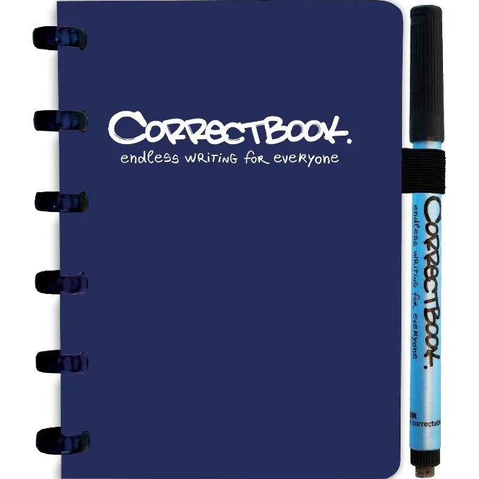 Correctbook, Heft + Block, A6 Zeile 40 Seiten Marineblau Original (A6, Liniert)