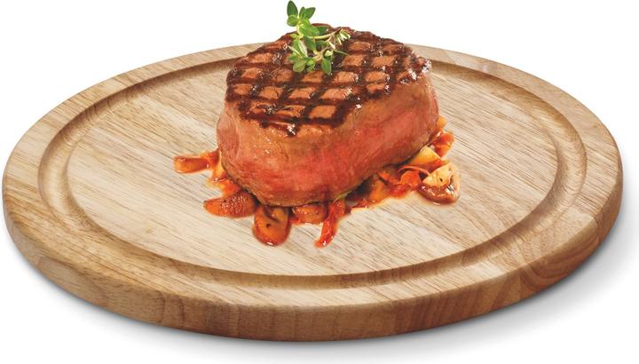 Produktbild Continenta Gummibaum Steakteller m. Saftrille geölt, Ø 25x1.8 cm