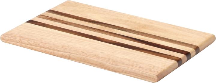 Produktbild Continenta Gummibaum Schneidebrett m. Streifen aus Akazie 36x23 cm