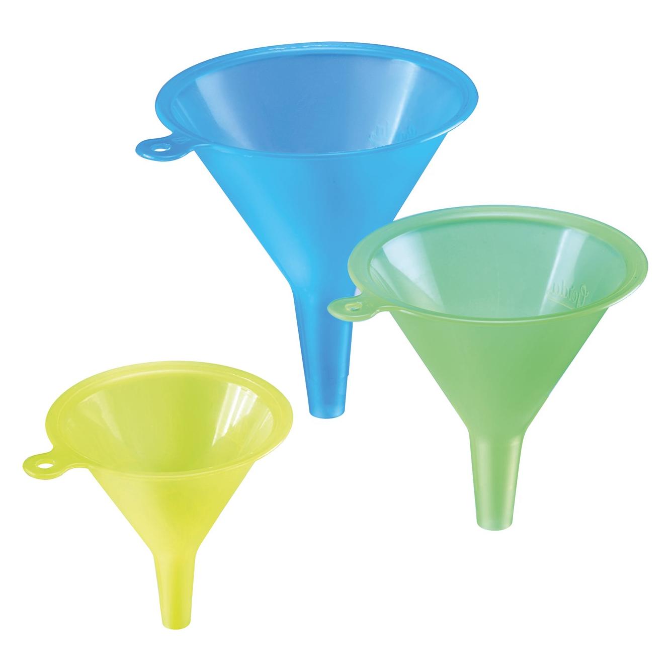 Westmark Funnel set, Funnels, Blue, Green, Yellow