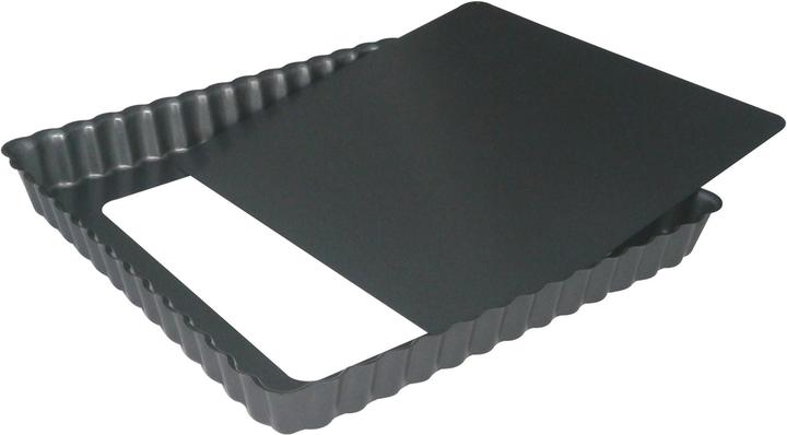 Actual product image de Buyer Fluted cake pan 23x23cm H: 2.7cm, bottom removable (23 cm)