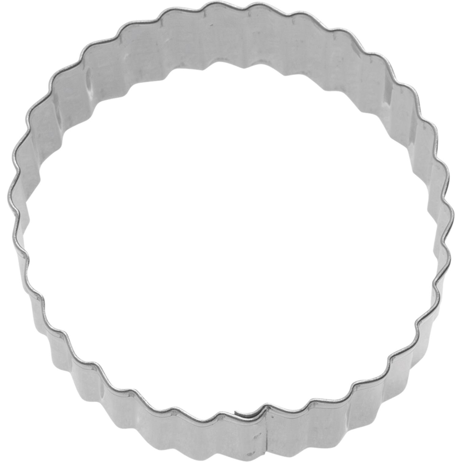 Westmark 3 Stk. Terrassen-Ausstechformen "Ring gewellt", Ø 4/5/6 cm, Ausstechformen, Silber