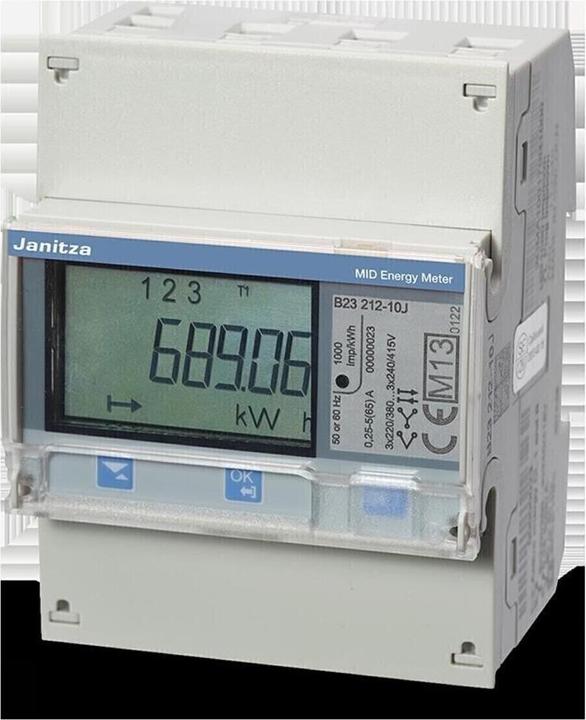 Janitza B24 312-10J Measuring transformer meter, 3-phase, 1/5 A,Modbu B2431210J