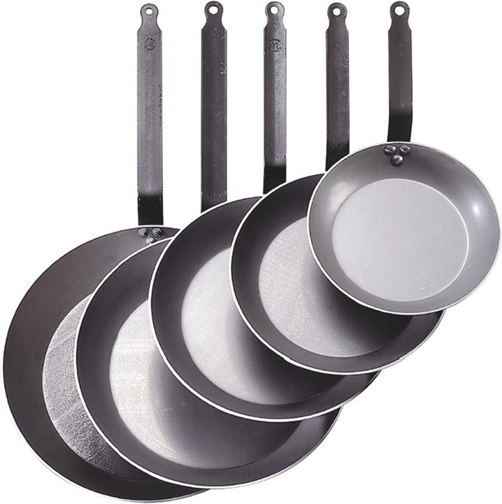 Actual product image de Buyer CARBONE PLUS Round lyonnaise frying pan Ø 26cm, induction (26 cm, Frying pan, Steel)