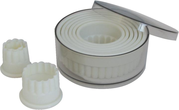 de Buyer Cookie cutter set round serrated 9 pieces Ø2-10cm H: 5cm