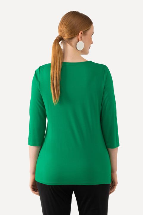 Produktbild Ulla Popken Shirt, Stickerei, Classic, Herzausschnitt, 3/4-Arm (42, 44)