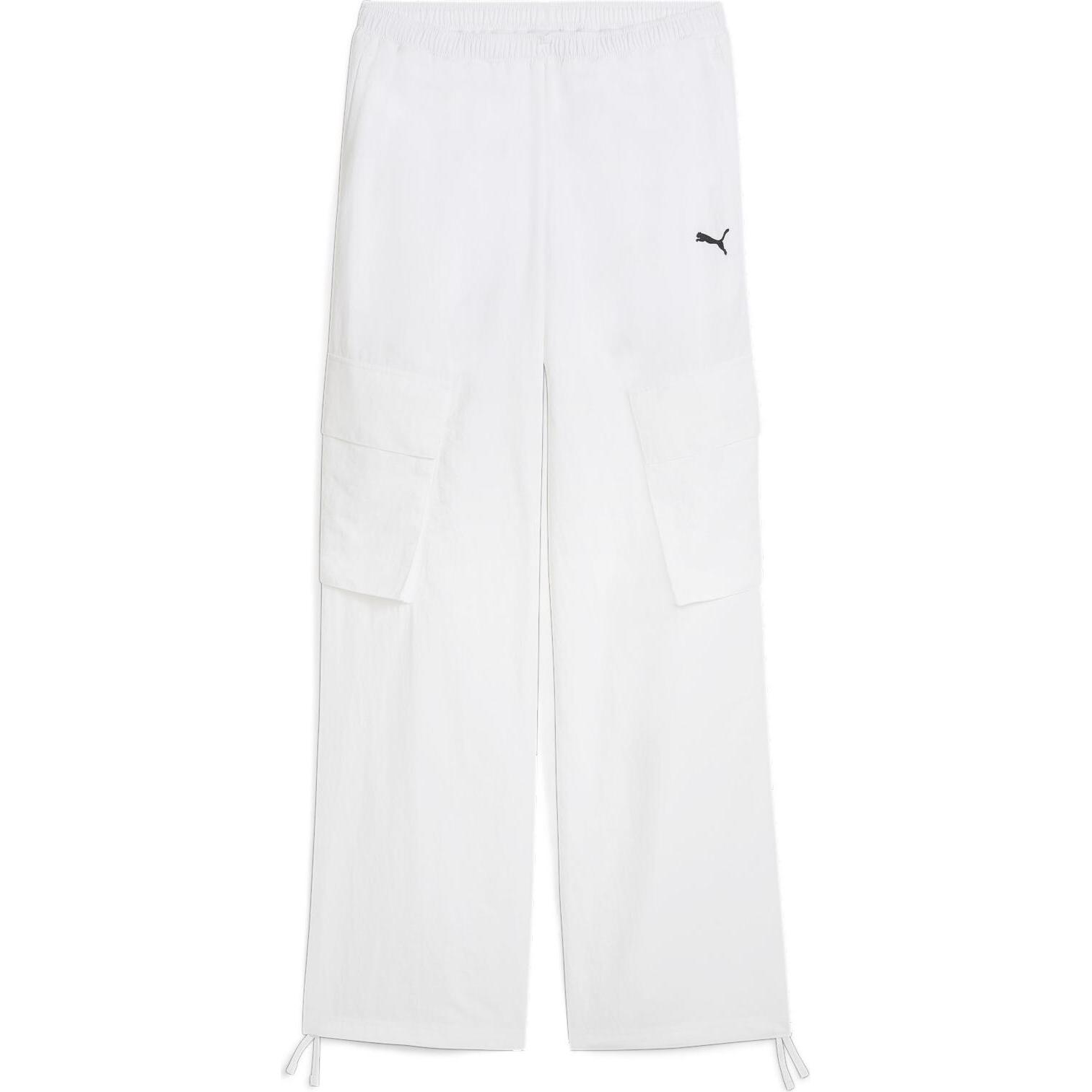 Thumbnail - Puma, Damen, Sporthose, WARDROBE ESS Relaxed Woven Cargo Pants op (M), Weiss, M