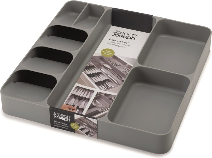 Joseph Joseph DrawerStore Cutlery tray, grey, 38.4x39.7x5.3cm